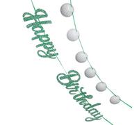 Operitacx Ensemble De 2 Bannière Joyeux Anniversaire Golf, Guirlande Vert