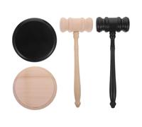 Operitacx Ensemble De 2 Marteau du Président en Bois Base Sonore Légère et Portable, Design Élégant et Fonction Sonore Claire pour Enchères et Réunions Professionnelles