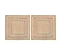 Operitacx Ensemble De 2 Moule de Façonnage en Bois Carré pour Argile, | Assemblage Modulaire, Bords Poncés Lisses, Tracé Concentrique Précis, pour Ateliers et Débutants