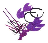 Operitacx Ensemble De 2 Serrage-tête Halloween Ailes de Chauve-souris pour Femmes Léger et Confortable en Tissu Fin pour Fêtes Publiques et Réunions Familiales