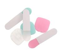 Operitacx Ensemble de 3 Pinceaux Applicateurs en Silicone pour Masque Facial avec Embouts Semi-transparents Rose et Vert, Spatule Fine, Lavables et Polyvalents pour Soins Peau