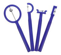 Operitacx Ensemble de 4 Entraîneurs de Bout de Langue en Plastique et Acier Inoxydable, Exercices des Muscles Buccaux pour Orthophonie, Mobilité Linguale, Outils de Discussion Portables