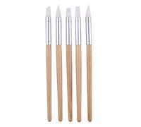 Operitacx Ensemble D'Outils De Sculpture pour Poterie 5 Pièces Kit De Modelage Argile Et Pâte Polymère avec Pinceaux Silicone Souple pour Loisirs Créatifs Et Cours Artistiques