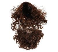 Operitacx Ensemble perruque et barbe de Jésus biblique - Perruques brunes pour hommes (berger et saint) - Accessoire de costume biblique pour cosplay - Tenue de Jésus - Accessoire pour cheveux