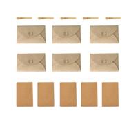 Operitacx Enveloppe en Papier Kraft Marron Faite la Main, Design Vintage Simple et Lisse pour Invitation ou Carte Postale, Lot de 60 Set de Set de Pièces Biodégradables