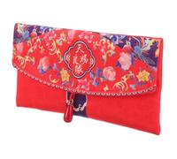 Operitacx Enveloppe Rouge de Mariage Chinoise Tissu, Grand Format | Style Chinois, pour Fête Nuptiale, Couleur Rouge, Textile, Paquet Présent Traditionnel, Usage Cérémonial