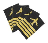Operitacx Épaulettes de d'Avion 2 Paires Uniforme Costume de Scène Confortable Accessoire de Performance de Cosplay pour Agents de Bord Professionnel Aviation
