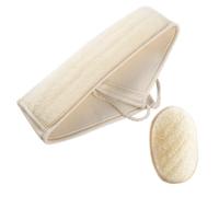 Operitacx Éponge Exfoliante en Luffa Naturelle 2 Pièces Bain Sangle Dorsale, Nettoyage Profond et Usage Polyvalent pour Corps et Dos