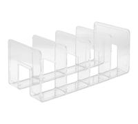 Operitacx Étagère De Bureau Porte-Revues en Plastique Organisateur De Fichiers De Bureau Boîte De Support De Documents 4 Compartiments Étagères De Rangement Armoire Rack pour L'école De