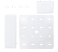 Operitacx Étagère Murale Flottante Double Couche Blanche Style Nordique en PP pour Organiser Bougies et Parfums Effet Décoratif pour Chambre ou Salon