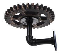 Operitacx Étagère Murale Flottante Style Vintage Industriel avec Design Engrenage Steampunk Finition Rétro pour Rangement Salon Cuisine Chambre Support Mural Décoratif Robuste