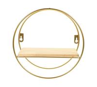Operitacx Étagère pour Toilettes sans Perçage en Fer et Bois Couleur Or, Anti-Rouille et Anti-âge, Meuble de Rangement Pratique pour Salle de Bain et Hôtels