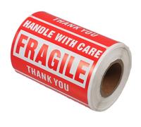 Operitacx Étiquettes D'expédition Fragiles Autocollantes Gain de 250 Pièces par Rouleau Rouges en Papier Auto-adhésif Enduit Gain de et Design Créatif pour Cartons et Boîtes en Carton