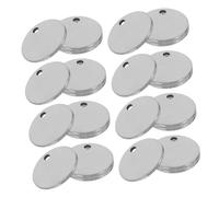 Operitacx Étiquettes Métalliques Rondes Acier Inoxydable 10 Mm 100 Pièces pour Loisirs Créatifs Diy, Pendentifs à Estamper, Accessoires Personnalisés, Création Bijoux et Porte-clés, Usage