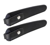 Operitacx Étui à Ciseaux Lot de 2 Pièces Léger et Réutilisable en Cuir de Vachette Noir pour Rangement Sécurisé des Outils de Coiffure Professionnels