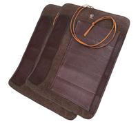 Operitacx Étui en Cuir Marron pour Couteaux de Gravure Enroulable Multi-Poches Léger et Sécurisé pour Artisans en Déplacement