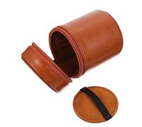 Operitacx Étui Objectif Appareil Photo Professionnel Antichoc pour Reflex Numérique, Pochette Portable en PU Marron pour Protection Lentille, Usage Voyage Et Photographie Amateur