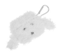 Operitacx Étui Peluche pour Écouteurs sans Fil Protection Complète Compatible Housse Organisateur Adorable et Peluche Design Chien Blanc