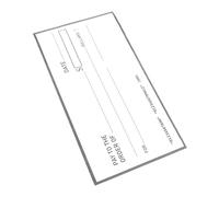 Operitacx Faux Chèque Gros Chèques Pour Les Présentations Chèque Géant Vérification Effaçable à Sec Gros Chèques De Présentation Chèques Personnels Imprimés Papier Couché 300g Blanche