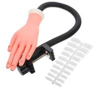 Operitacx Faux Main 100 Réutilisables Entraînement Art en Nail avec Mannequin de Fausse Silicone Flexible pour pour Formation Manucure Professionnelle