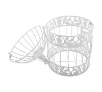 Operitacx Fer Blanc Cage à Oiseaux Décorative, Élégant Centre de Table | Design Européen Artistique, Forme Unique Soignée, Usage Hôtel et Mariage, Facile à Nettoyer, Blanc