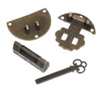 Operitacx Fermoir de Boîte de Rechange Trou 3mm en Alliage, Entraxe 40mm Serrure Chinoise Vintage Décoration Festive Traditionnelle pour Armoire et Tiroir