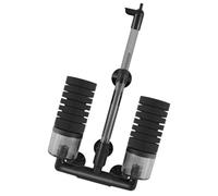 Operitacx Filtre D'aquarium à Éponge Double, Filtration Biologique, Noir | Cotton Biologique, Sortie D’eau Extensible et Rotative, Fixation par Ventouse, pour Petits Poissons et Alevins