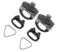 Operitacx Fixations pour Sangle de Cou Appareil Photo 1/4 Vis de Fixation et Anneaux Triangulaires Kit 4 Pièces Compatible pour Usage Photo Sécurisé et Polyvalent