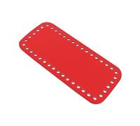 Operitacx Fond de Sac Rigide Cuir PU Base pour Sac à Main Crocheté Plaque de Fond Brillante et Durable avec Aération Accessoire DIY pour et Pochette Rouge