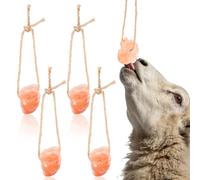 Operitacx Friandises Minérales pour Cerfs et Chèvres 4 Blocs 30-50 G Bloc de Sel à Suspendre pour Animaux d'Élevage en Plein Air