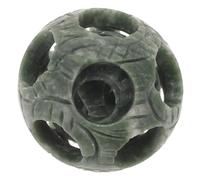 Operitacx Globe en Pierre Décoratif Vert Sculpté la Main Précision, Ornement Vintage Multilayer pour Bureau ou Collection, Objet Décoratif Élégant et Sphère Feng Shui