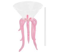 Operitacx Gobelet à Vin Rouge Set de 1 Verre Cocktail Chic 110ml en Verre Octopus Léger et Élégant Design Unique et Finition Soignée pour Bar et Festival