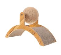 Operitacx Griffoir à Chat en Sisal, Interactif, Roue Verticale Stable | Bois et Papier, Structure Autoportante, Jeu Autonome, pour Petits Espaces, Chatons et Nouveaux Propriétaires