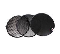 Operitacx Grille en Nid d'abeille Emission Précise de Faisceau pour Réflecteur de Flash Noir Fixation Rapide et Ressort en Alliage D'aluminium pour Studio Photo