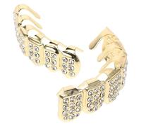 Operitacx Grillz Dentaires en Métal et Plaqué Or pour Hip Hop, Effet Brillant et Confort, Accessoires pour Performance Rap et Street Fashion