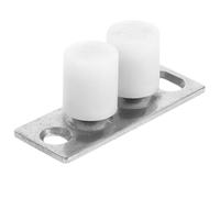 Operitacx Guide de Sol en Fer pour Porte Coulissante de Grange Rouleau en Nylon Argenté, de Friction Bruit, Installation Facile pour Portes Coulissantes