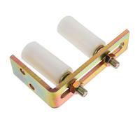 Operitacx Guide-Rouleau de Portail Coulissant en Nylon Industriel avec Support en L, Rouleau de Rail de Portail Réglable, Kit de Quincaillerie pour Porte Coulissante, Compatibilité Porte de