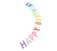 Operitacx Guirlande Joyeux Anniversaire Guirlande Papier Coloré Pour Shower Décoration De Fête Avec Lettres Papier De Fanions à Suspendre