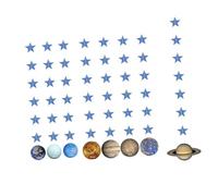 Operitacx Guirlande Planètes Thème Spatial Papier Brillant Bannière Suspendue Décorative pour Fête Anniversaire Système Solaire de Fanions Colorés et Festif