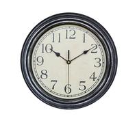Operitacx Horloge Murale Électronique Ronde 12 Pouces Style Rétro Créatif Cadre Ancien, Silencieuse et Design sans Couture, pour Décorer Cuisine