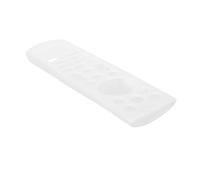 Operitacx Housse de Protection en Silicone Blanc pour Télécommande TV avec Cordon, Antidérapante et Facile à Nettoyer, Étui Résistant aux Chocs Chutes
