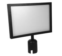 Operitacx Inserts De Garde-corps Toppers De Signe De Poteau Support Daffiche Cadre De Signalisation Double Face Porte-affiche A4 Version Horizontale Acier Inoxydable Poteau De Bienvenue A3a4