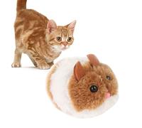 Operitacx Interactif pour Chats Souris en Peluche Marron Auto-mouvante Son, Simulation Réaliste pour Prévenir L'obésité et Renforcer Le Lien Propriétaire-Chat