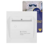 Operitacx Interrupteur Commandé par Carte 20a Blanc avec Conception Trois Fils en Pc, Gestion de L'électricité pour Hôtels et Maisons D'hôtes Moderne et Élégant