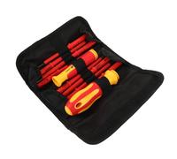 Operitacx Jeu de Tournevis pour Électricien Lot Complet avec Embouts Plats et Cruciformes Antidérapants Outil de Réparation Électrique avec de Transport Pratique