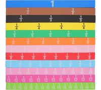 Operitacx Jeu Éducatif de Tuiles Fractionnaires Magnétiques 12 Rangées pour Manipulation des Fractions, Matériel Mathématique Montessori Compact et Léger, pour Apprentissage et Calculs