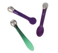 Operitacx Kit 3pcs Bâtonnets de Massage Yeux en Alliage de Zinc Cuillère Cosmétique, Outil Compact Portable pour Crème Contour des Yeux Circulation Sanguine
