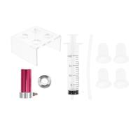 Operitacx Kit 7 Pièces pour Fabriquer Soi-même Son Rouge à Lèvres Moule à Lèvres en Silicone 4 Embouts Beauté Support 4 Trous en Aluminium Anneau de Démoulage Accessoire DIY à Domicile
