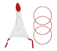 Operitacx Kit D'anneaux à Lancer d'oie en Peluche Rouge, Jeu Interactif et Réutilisable pour Fête en Extérieur et Accessoires Photo Amusants
