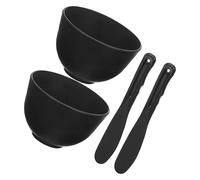 Operitacx Kit de 2 Bols Mélangeurs en Silicone pour Masques Faciaux Faits Maison 2 Spatules Bol de Masque Doux et Sûr Outil Beauté pour Soin du Visage Usage Professionnel et Domestique